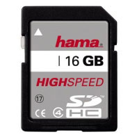 Hama HighSpeed SDHC Card 16 GB, Class 4  (00090803)